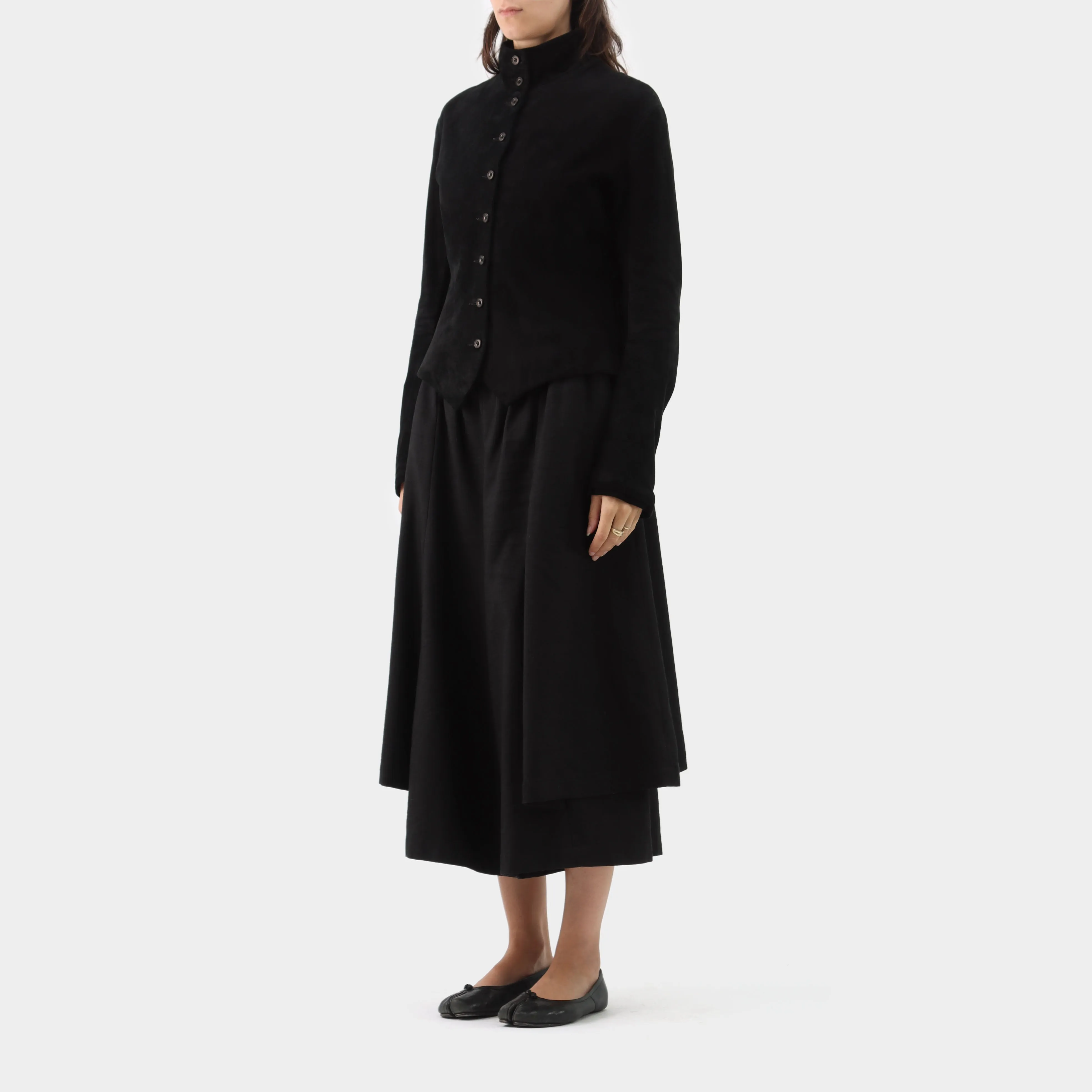 Christian Peau Lamb Leather Suede Fitted Jacket