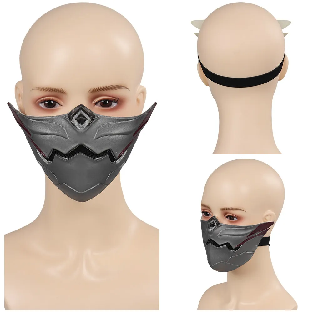Genshin Impact Kuki Shinobu Cosplay Latex Masks Helmet Masquerade Halloween Party Costume Props