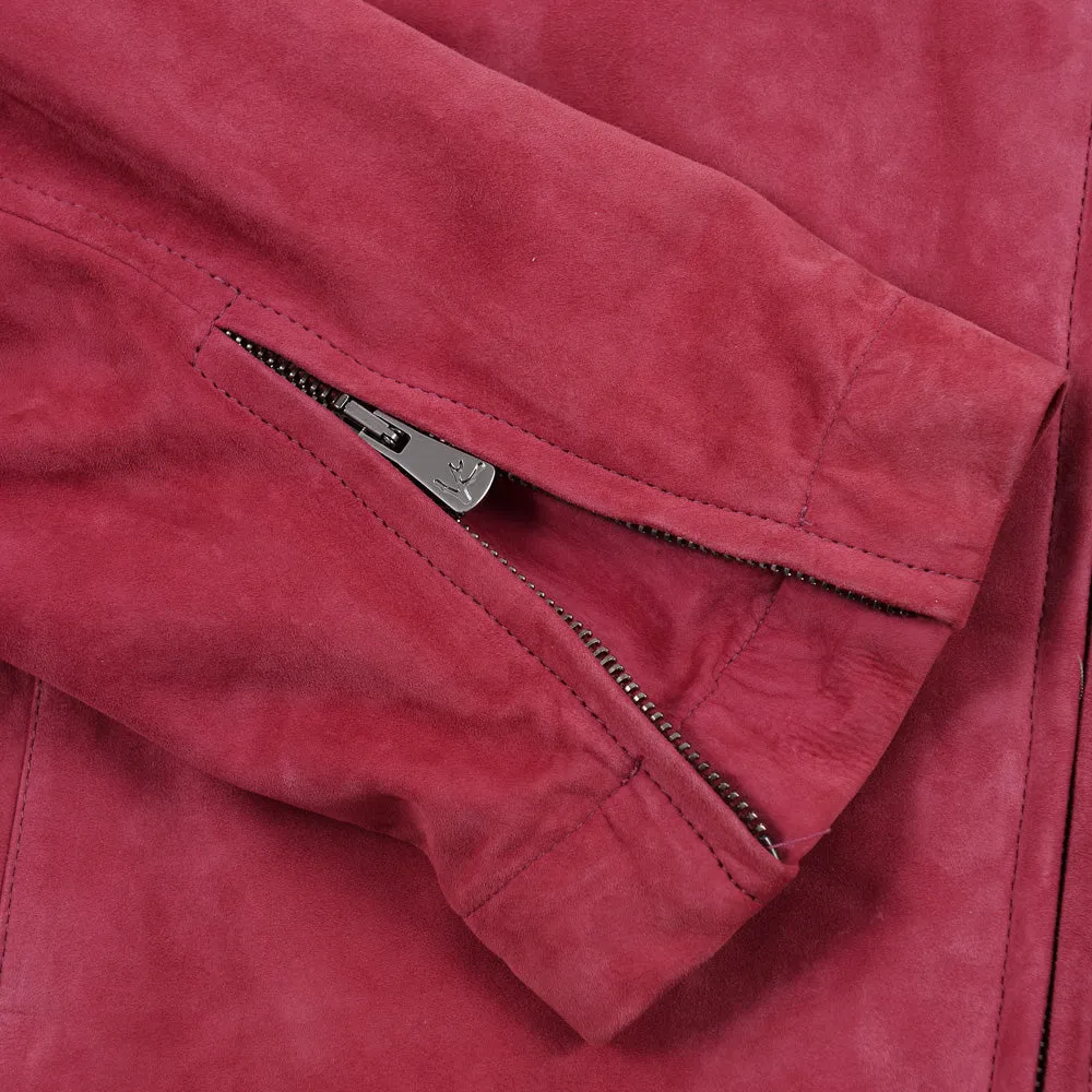 Isaia Hooded Suede Jacket