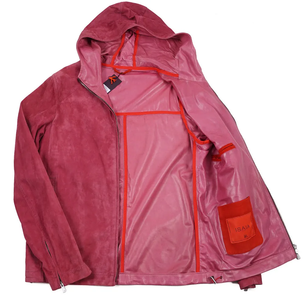 Isaia Hooded Suede Jacket