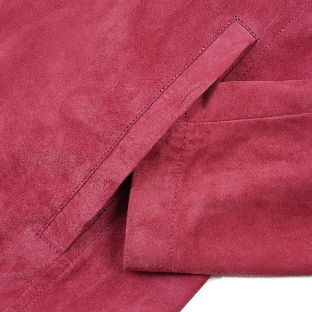 Isaia Hooded Suede Jacket