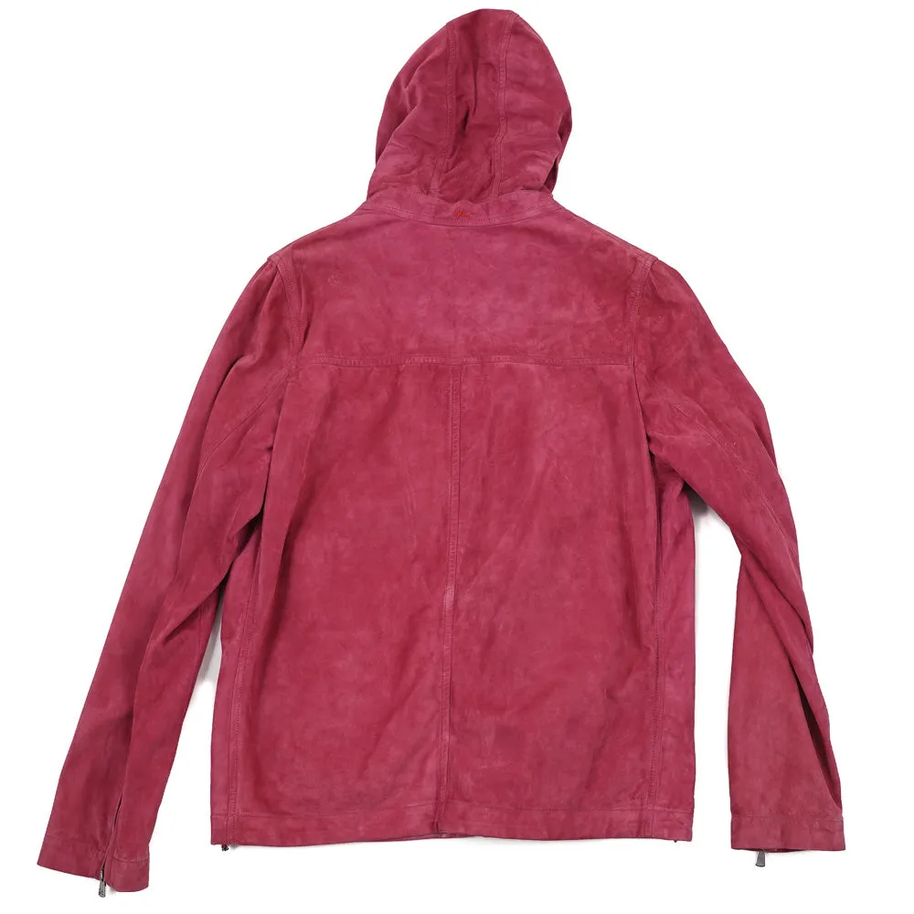 Isaia Hooded Suede Jacket