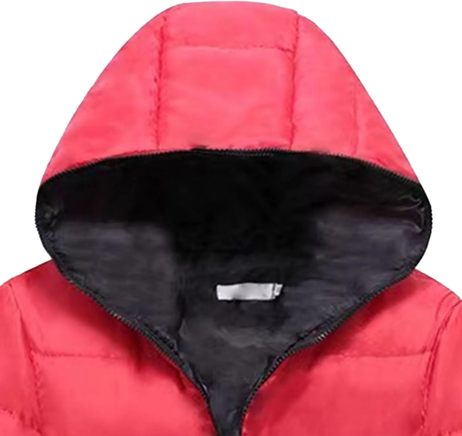 JEKE-DG Men's Slim Fit Hooded Casual Down Jackets Color Block Full Zip Puffer Coats Lightweight Outdoor Winter Quilted Coat