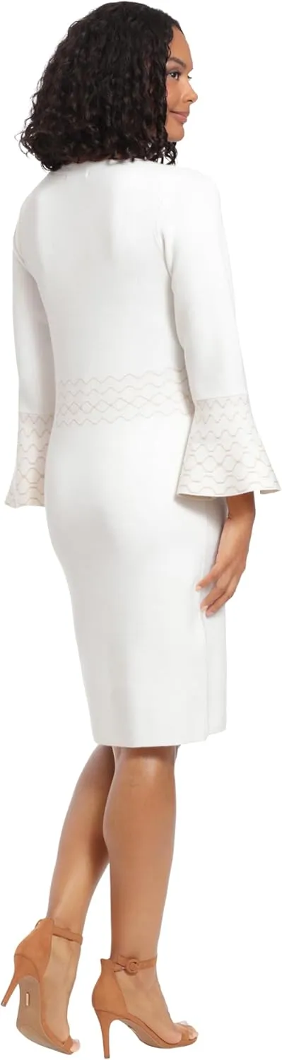 London Times Women's Knit Lurex Shine Dressy Occasion Event Sweater Dress