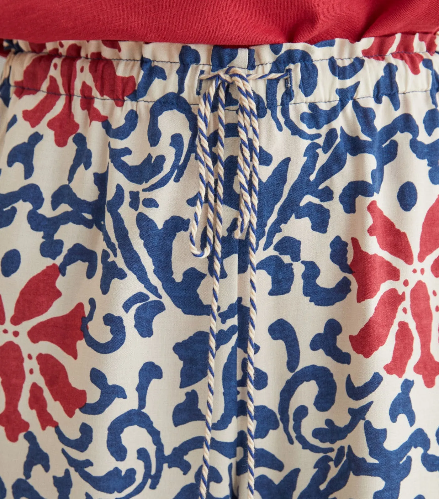 Long Printed Trousers Blue
