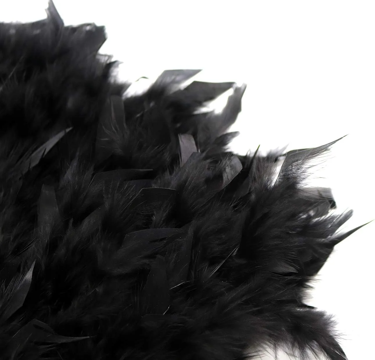 L'VOW Women's Sexy Mid Waist Mini A-line Feather Skirt for Party Wedding Halloween