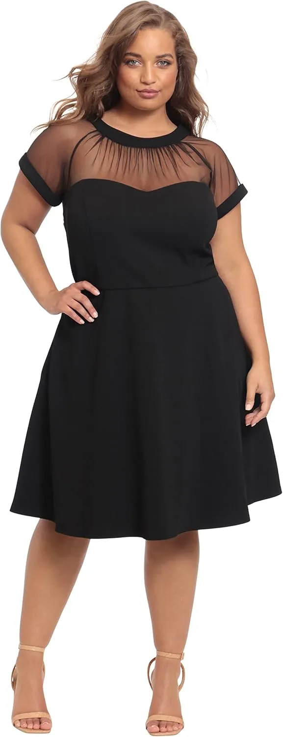 Maggy London Women's Illusion Dress Occasion Event Party Holiday Cocktail Guest of Wedding.