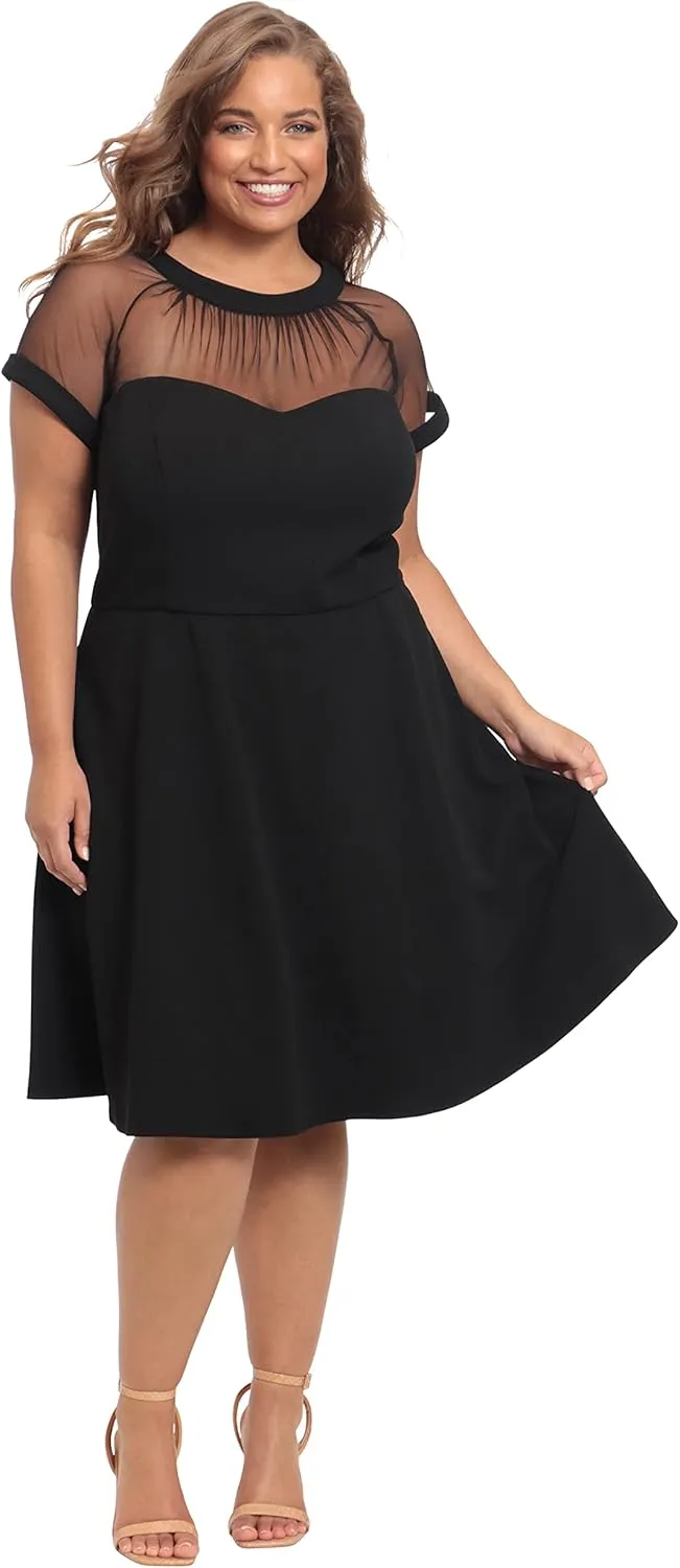 Maggy London Women's Illusion Dress Occasion Event Party Holiday Cocktail Guest of Wedding.