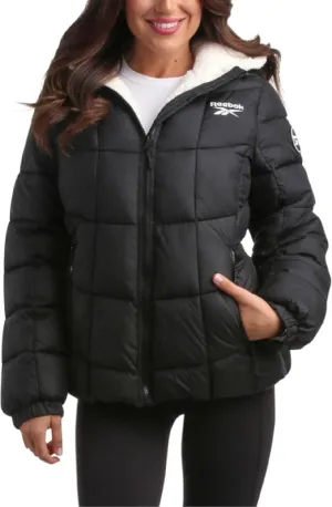 Reebok Women's Winter Jacket - Heavyweight Quilted Puffer Parka Coat - Sherpa Lined Ski Jacket for Women (S-XL)