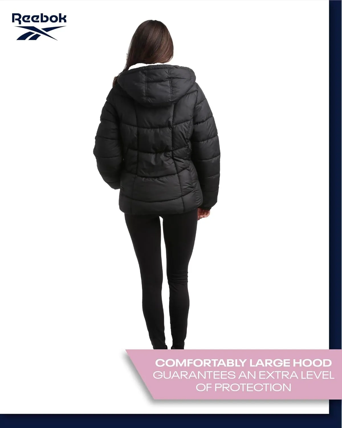 Reebok Women's Winter Jacket - Heavyweight Quilted Puffer Parka Coat - Sherpa Lined Ski Jacket for Women (S-XL)