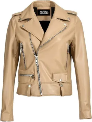 Women's Biker Multi Color Leather Jacket, Leather Biker Jacket for Women, Faux Leather Biker Bomber Jacket
